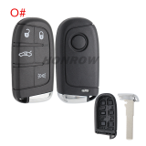 For Fiat 2 button remote key shell with SIP22 Blade