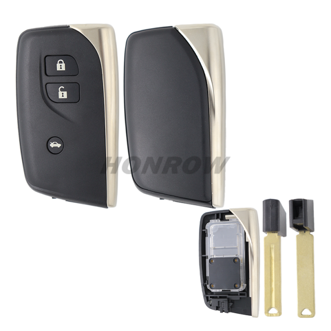 For Lexus 3 Button smart remote key blank TOY12