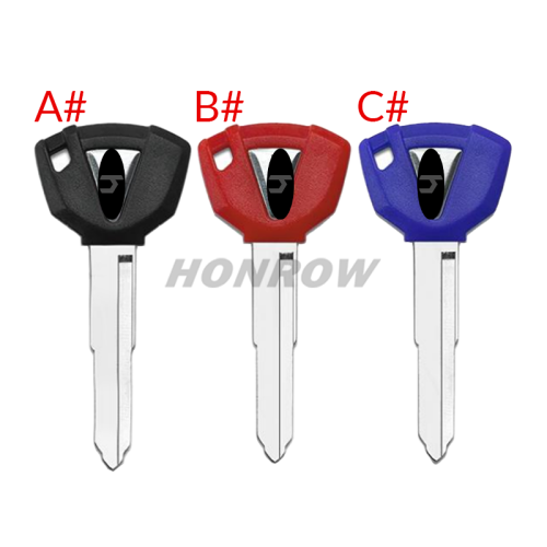 For KAWASAKI motorcycle key blank with left key blade ， please choose the color