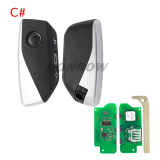 For BMW FEM BDC CAS4 CAS5 System Modify Keyless-Go Remote Key with 315/434/868MHz  PCF7945 ID49 chip