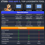 XTOOL X100MAX2 IMMO Key Programmer J2534 ECU Programming Coding Topology Map All System Diagnostic Scanner 42+ Reset