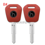 For Honda Motorcycle key blank please choose the color
