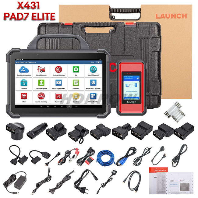 LAUNCH X431 PAD7 PADVII Elite Car Diagnostic Tools J2534 Smartlink Automotive Scanner Online Programming ECU Coding