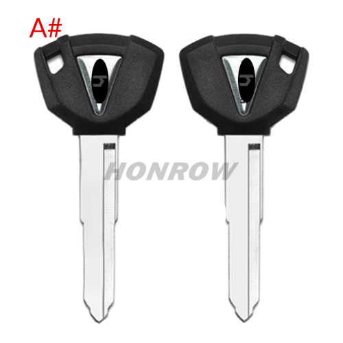 For KAWASAKI motorcycle key blank with left key blade ， please choose the color