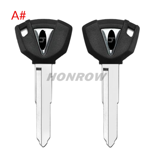 For KAWASAKI motorcycle key blank with right key blade ， please choose the color