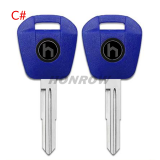For Honda Motorcycle key blank please choose the color