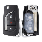 For Toyota Corolla iM 2+1 button Remote Flip Key without chip  FCC :HYQ12BFA