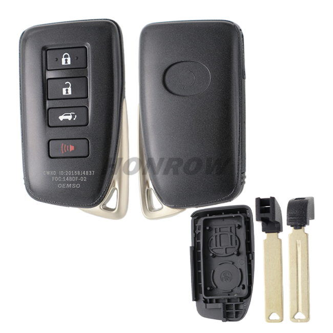 For Lex 3+1 button modified remote key blank