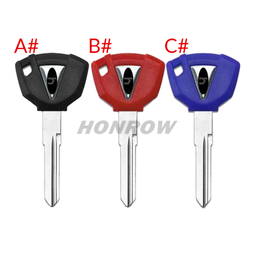 For KAWASAKI motorcycle key blank with left key blade ， please choose the color