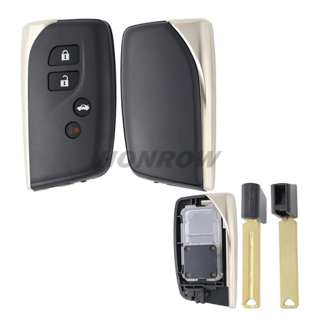 For Lexus 3+1 Button smart remote key blank TOY12