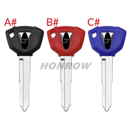 For KAWASAKI motorcycle key blank with right key blade ， please choose the color