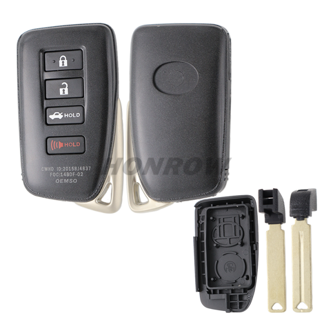 For Lex 3+1 button modified remote key blank