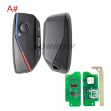 For BMW FEM BDC CAS4 CAS5 System Modify Keyless-Go Remote Key with 315/434/868MHz  PCF7945 ID49 chip