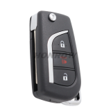 For Toyota Corolla iM 2+1 button Remote Flip Key without chip  FCC :HYQ12BFA