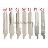 For Renault 2 button flip Key shell,please choose the key blade