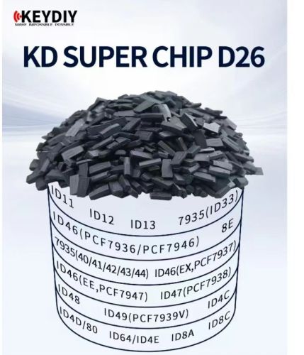 KEYDIY Super chip D26  ID11/12/13/7935(ID33)/ID46(PCF7936/PCF7946)/8E/7935(40/4 1/42/43/44)/ID46(EX,PCF7937)/ID48/ ID49(PCF7939VA)ID4C/ ID4D/80 ID64/ID4E /ID8A /ID8C