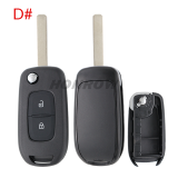 For Renault 2 button flip Key shell,please choose the key blade