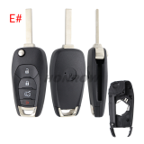 For Chevrolet 2/3/3+1/4 buttons flip remote key blank