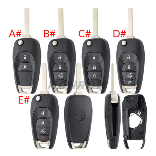 For Chevrolet 2/3/3+1/4 buttons flip remote key blank