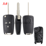 For  Chevrolet 3 button remote key shell with left blade