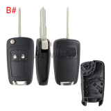  For Chevrolet 2 button remote key shell with left blade