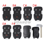 For Chevrolet 2+1 button remote key shell