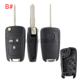For  Chevrolet 3 button remote key shell with left blade