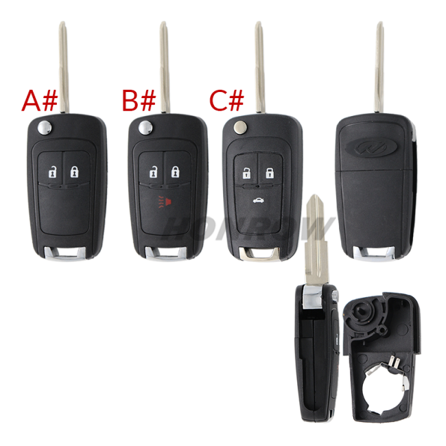 For Chevrolet 2/2+1/3 buttons remote key blank