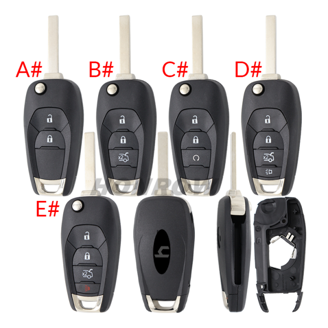 For Chevrolet 2/3/3+1/4 buttons flip remote key blank