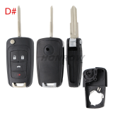 For Chevrolet 8/2+1/3/3+1/4+1 buttons remote key blank