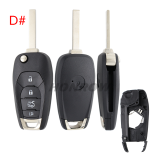 For Chevrolet 2/3/3+1/4 buttons flip remote key blank