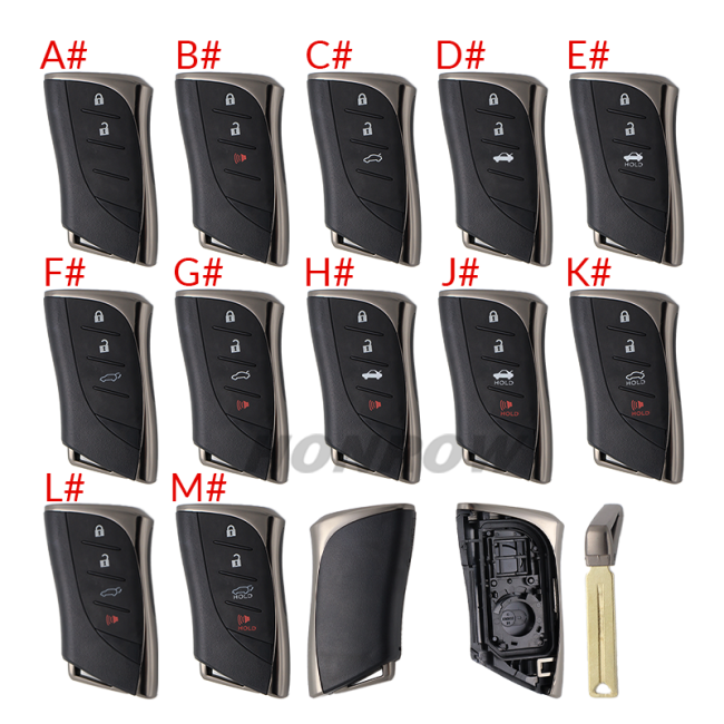 For Lexus ES300h ES350 ES350h 2/2+1/3/3+1 Button Smart Key shell