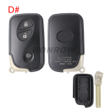 For Lexus 2/2+1/3/3+1 buttons remote key shell