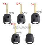 For Lexus  2 button remote key blank