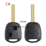 For Lexus  2 button remote key blank