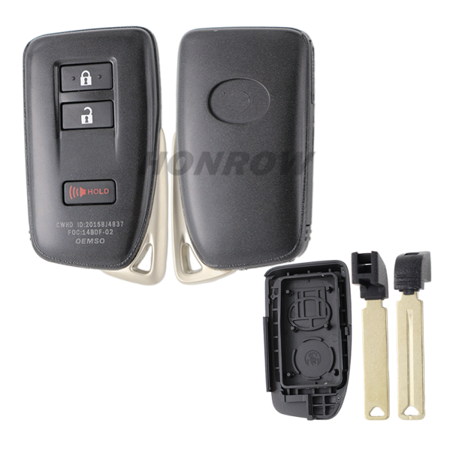 For Lexus 2+1 button modified remote key blank