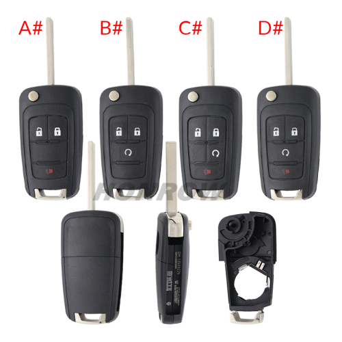 For Chevrolet 2+1/3/3+1 buttons remote key blank without logo
