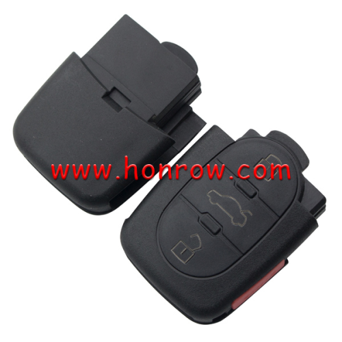 For Audi 3+1 button remote key shell with panic  (1616 battery small battery)