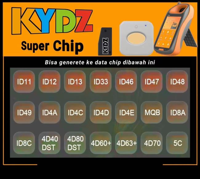 KYDZ Super chip ID11 ID12 ID13 ID33 ID46 ID47 ID48 ID49 ID4A ID4C ID4D ID4E MQB ID8A ID8C 4D40DST 4D80DST 4D60+ 4D63+ 4D70 5C