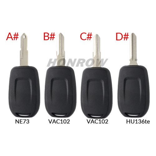 For Renault transponder Key shell with blade ,please choose the key blade
