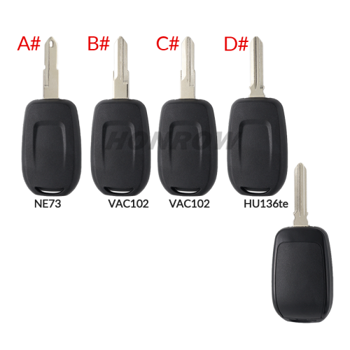 For Renault transponder Key shell with blade ,please choose the key blade