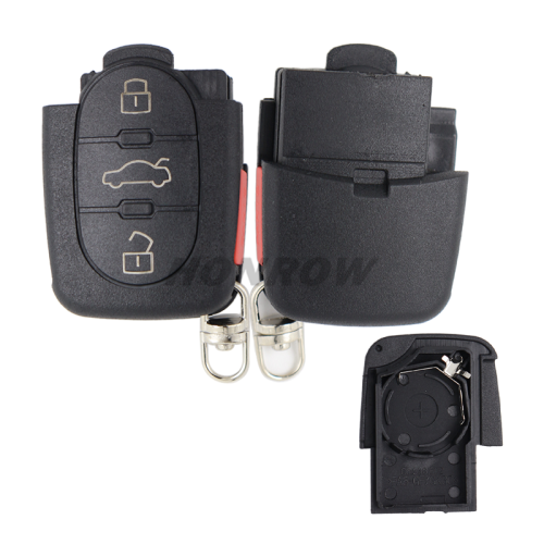 For Au 3+1 button remote key shell with panic  (2032 battery  Big battery)