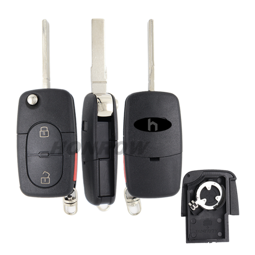 For Au 2+1 button remote key blank with panic  (1616 battery Small battery)