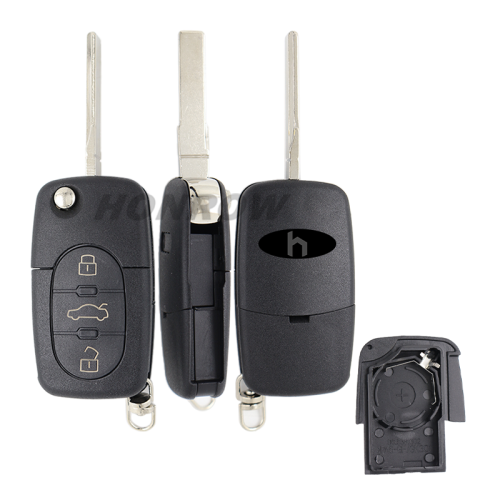 For Au 3 button remote key blank without panic (2032 battery Big battery)