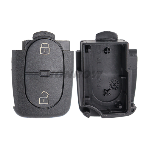 For Audi 2 button remote key blank without panic (1616 battery Small battery)