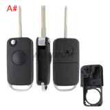 For Benz 1/2/2+1/3/3+1 button modified remote key shell with HU64 key blade
