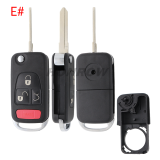 For Benz 1/2/2+1/3/3+1 button modified remote key shell with HU72 key blade
