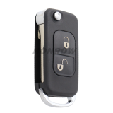 For Benz 1/2/2+1/3/3+1 button modified remote key shell with HU72 key blade