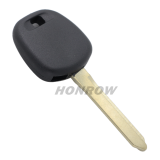 For Toyota transponder key blank with TOY47 blade ,the chip slot is at the bottom of the key. 
