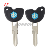 For Piaggio motorcycle key blank